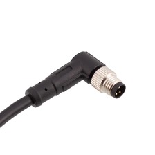 China M8 4 pin male right angle cable manufacturer