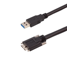 China USB 3.0-Typ-A-zu-Micro-B-Steckerkabel mit doppelter Schraubverriegelung Industriekamerakabel Hersteller