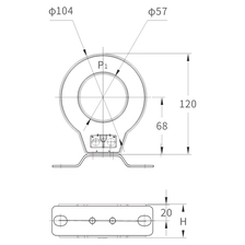 China LDZC-Φ57/Φ104*H Type Current Transformer Specifications and Dimensions manufacturer