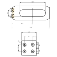 China LDZS-10 266.5×101×Φ46×180-H100 Type Current Transformer Specifications and Dimensions manufacturer