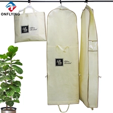 China Large Luxury Custom Non Woven Bridal Dress Zip Lock Bag Factory China manufacturer