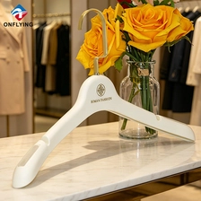 China Fashionable Lady Anti-slip Rubber Coated Custom Plastic Dress Hanger with logo Supplier China manufacturer