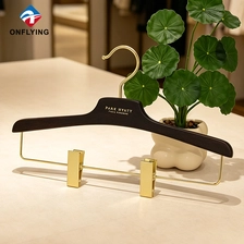 ประเทศจีน Premium Clothes Boutique Engraved logo Custom Beech Wood Pants Hanger with Clips Supplier China - COPY - cb3de8 ผู้ผลิต