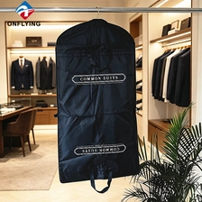 China Waterproof Formal Suit Store Zippered Deep Blue Polyester Dust Foldable Cover Factory China manufacturer