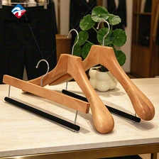 China Top Grade Luxury Premium Heavy Duty Multi-function Natural Wood Clothing Hangers Factory China manufacturer