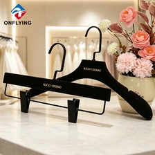 China Elegant Adult Boutique Brand logo Custom Dress Pants Flocked Hanger Set Supplier China manufacturer