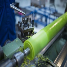 China Rolo de rolo de cola de elastômero de tubo de ferro poliuretano PU personalizado do fabricante fabricante