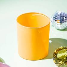 Cina Vaso Di Candela Votiva In Vetro Di Colore Giallo Per Profumi Di Girasole produttore