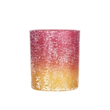 China Gradient Color Spraying 8oz Glass Candle Vessel manufacturer
