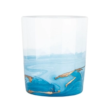 Chine Bougeoirs en céramique aquarelle faits à la main 15 oz bleu océan fabricant