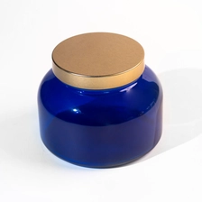 Chine Décoration de pot en verre bleu translucide de 19 oz fabricant