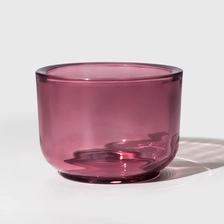 Chine Bougeoir en verre épais rayé fabricant