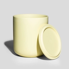 Cina Elegante bicchiere per candela in ceramica gialla nordica produttore