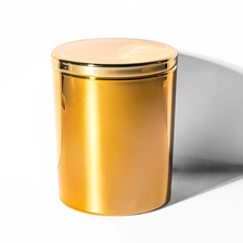 Chine Bot en verre de bougie en or 9oz avec couvercle fabricant