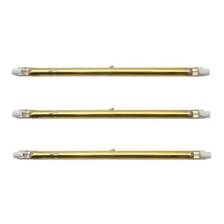 China 230v 1000w 300mm Tungsten Double Envelope Halogen Full Gold Quartz IR Infared Heater Heating Lamp manufacturer