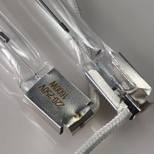 中国 240V 2000 ワット半メッキ白色赤外線ハロゲン石英ガラスヒーターチューブトースター遠赤外線加熱管ベーキングオーブン メーカー