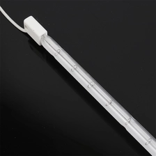 China Short Wave Halogen Infrared Heating Lamp Quartz Heater Half White Plated Infrared Element Lamps manufacturer