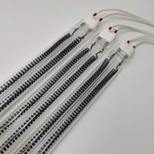 China 800 W, 400 mm, großer Durchmesser, industrielle Infrarot-Härtungslampen, klare Doppel-Quarzglasröhre Hersteller