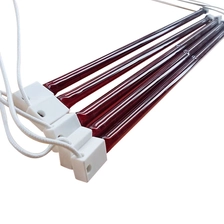 China Halbplattiertes weißes Rubin-Heizrohr, Infrarot-Wolframdraht, Quarz-Elektro-Heizrohrlampe für Druckmaschine Hersteller