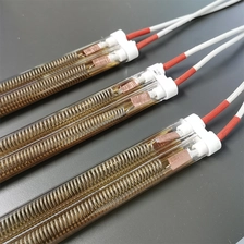 China Lâmpada de aquecimento infravermelho de tubo duplo meio dourado 380V 6000W para máquina de moldagem por sopro de garrafas PET fabricante