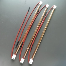 China 1000w 355mm 235v Full Gold Quartz Infrared Curing Lamp Halogen Heat Lamps manufacturer