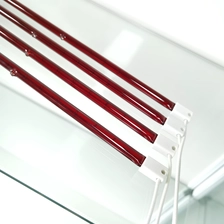 China 3000W Ruby Single Tube Heating IR Heater Lamp Halogen Heating Infrared Paint Drying Lamp manufacturer