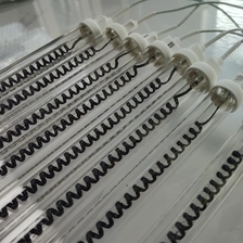China IR High Remperature Quartz Glass Infrared Heater Lamp Tube for Bottle Blowing Machine Clear Halogen Heat Lamps 110V manufacturer