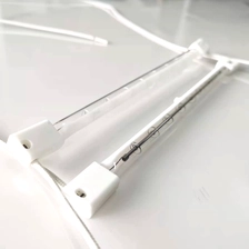 China Quadratischer Keramikkopf, Nahinfrarot-Heizlampe, Kurzwellen-Wolframfilament, Einzelrohr, transparente Lampenheizung, 220 V, 3000 W Hersteller