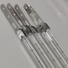 porcelana Lámpara calefactora eléctrica halógena de cuarzo, tubo calefactor transparente medio blanco infrarrojo lejano para sala de horneado de pintura fabricante