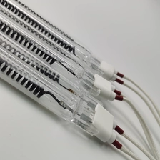 China Großhandel mit Quarzröhren, Hochtemperatur-Klarglas-Twin-Quarzröhren-Infrarot-Heizlampe Hersteller