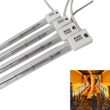 China Wholesale Halogen Quartz 240V 500W Infrared Heat Element for PET Blowing Preheating manufacturer