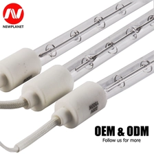 China 1000w Quartz Heating Tube IR Heating Lamp Dryer Paint Curing Milk White Quartz Filament Heat Lamp manufacturer