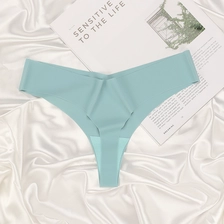 China S-SHAPER Women Seamless Thongs Wholesales Low Waist Ice Silk Panties No Show Underwear Hot Sale manufacturer