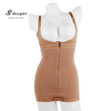 China S-SHAPER Fajas Colombian Post Surgery Shapewear Chest Bodysuit Support Fat Transfer Surgical Shapewear Factory manufacturer