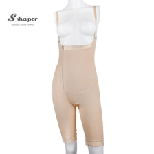 China S-SHAPER Fajas Colombian Post Surgery Shapewear Compression Mid Thigh Bodysuit Support Fat Transfer Surgical Shapewear manufacturer