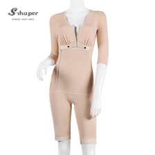China S-SHAPER’s Fajas Colombian Post Surgery Shapewear Short Sleeve Lift Butt Bodysuit Support Fat Transfer Surgical Shapewear manufacturer