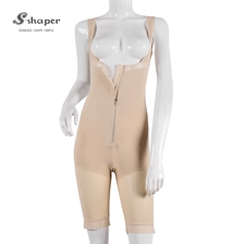 China S-SHAPER Factory Fajas Colombian Post Surgery Shapewear Slim Bodysuit With Zipper Support Fat Transfer Surgical Shapewear manufacturer