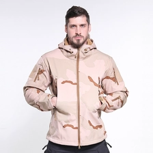 Китай S-SHAPER Мужская тактическая куртка Soft Shell Поставщик наружного камуфляжного охотничьего флисового пальто с капюшоном и карманами производителя