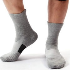 China S-SHAPER Basketball Cushioned Moisture-wicking Athletic Sports Crew Socks for Men manufacturer