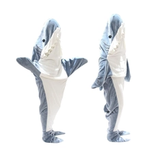 China Shark Wearable Flannel Blanket Animal Hoodie Blanket Sleeping Bag - COPY - bsrotq fabrikant