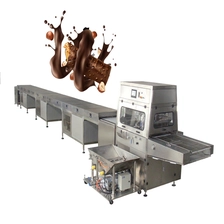 China China Chocolate Coating Enrobing Machine + Cooling Tunnel for Food Factory manufacturer
