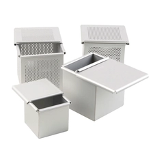 China Quadratische Mini-Brotform aus Aluminium mit Deckel Hersteller