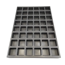 porcelana Bandeja para hornear magdalenas cuadradas mini industriales de 48 moldes fabricante