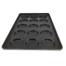 porcelana Recubrimiento en polvo 15 Moldes Hamburguesa Bollo Hamburguesa Pan Bandeja para hornear fabricante