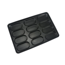 China 12-mold Alusteel Non Stick Hot Dog Bun Pan manufacturer