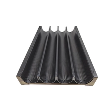 China Aluminium Non Stick French Bread Mold Tray Baguette Pan manufacturer
