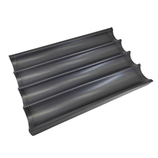 China 4 Reihen antihaftbeschichtete Aluminium-Baguettepfanne Hersteller
