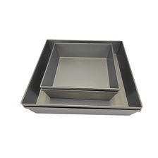 China Aushärtende, antihaftbeschichtete, quadratische Kuchenbackform aus Aluminium Hersteller