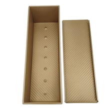 China Goldene, antihaftbeschichtete, geriffelte Sandwich-Toastbrotform zum Backen Hersteller