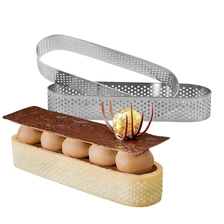 Tsina Mga Oval Perforated Stainless Steel Tart Ring Manufacturer